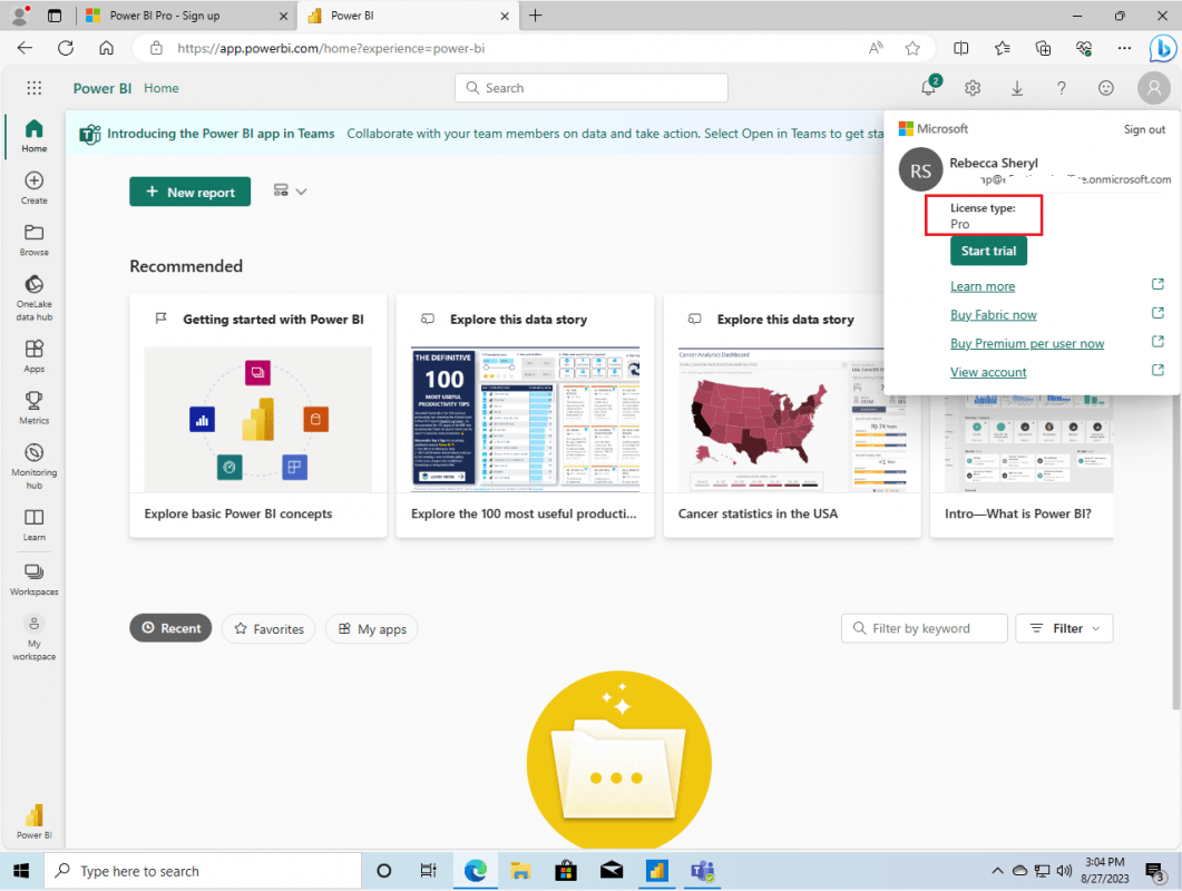 Buy Power BI Pro License